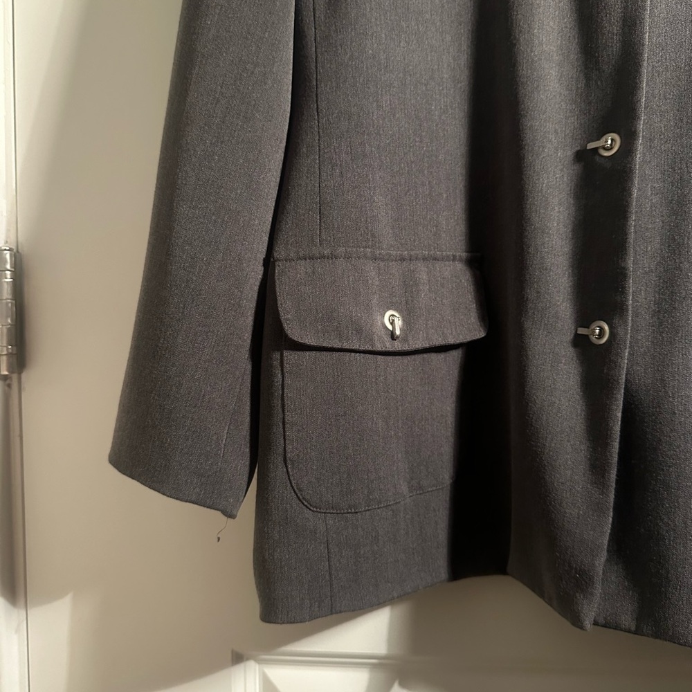 Dialogue Gray Steel Buttoned Jacket - Picture 5 of 6